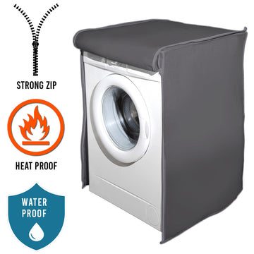 Water Proof Washing Machine Cover Front Load- Grey