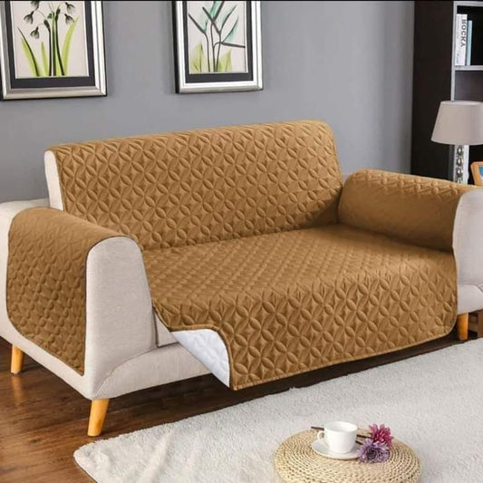 Micro Quilted Sofa Cover - Copper