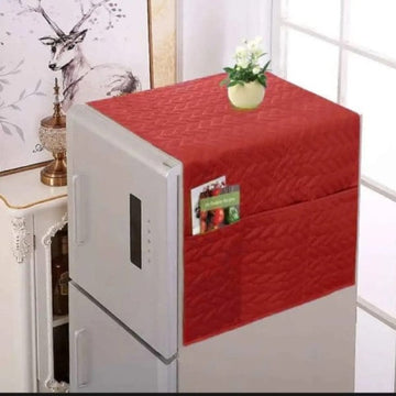 Quilted Fridge Top Cover Maroon