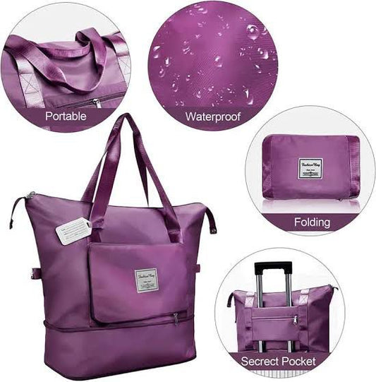 Waterproof Foldable Travel Bag - Dark Purple