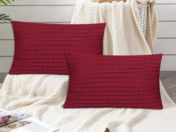 Bubble Cushion Cover Square 16✘16 Inches - Maroon