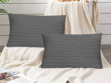 Bubble Cushion Cover Square 16✘16 Inches - Grey