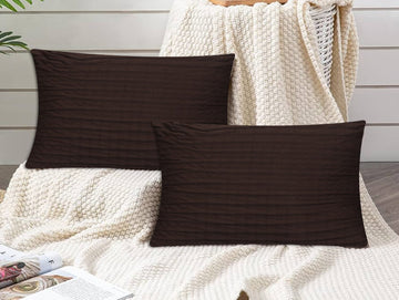 Bubble Cushion Cover Square 16✘16 Inches - Brown