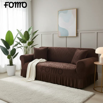 Zebra Velvet Sofa Covers ( Dark Brown)