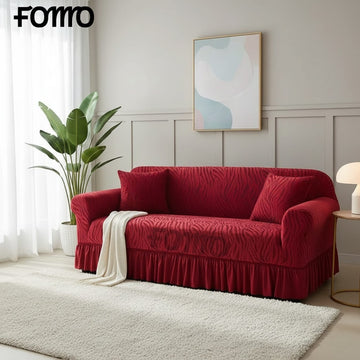 Zebra Velvet Sofa Covers - Maroon