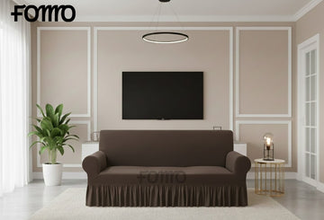 Sofa Cover in Micro Mash Stuff - Dark Brown