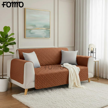 Micro Quilted Sofa Cover - Copper