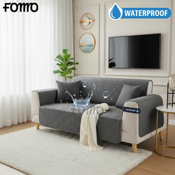 Water Proof Quilted Sofa Cover Micro Color Grey
