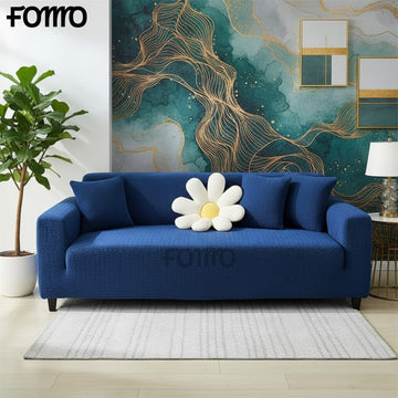 Jacquard Stripe Sofa Cover - Blue