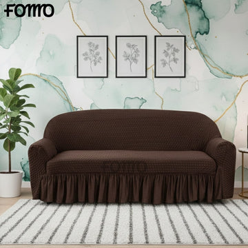 Butterfly Fabric Sofa Cover - Brown