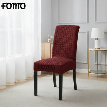 Turkish Bubble Style Fitted Chair Cover Maroon
