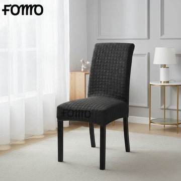 Turkish Bubble Style Fitted Chair Cover Dark Gray