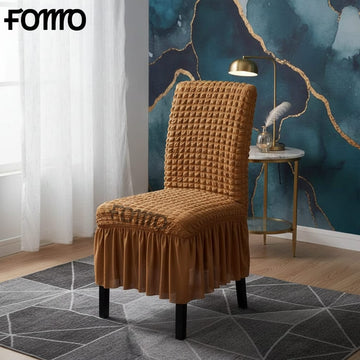 Fluffy Bubble Fabric Chair Cover - Copper