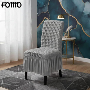 Fluffy Bubble Fabric Chair Cover - Grey