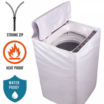 Water Proof Washing Machine Cover- White