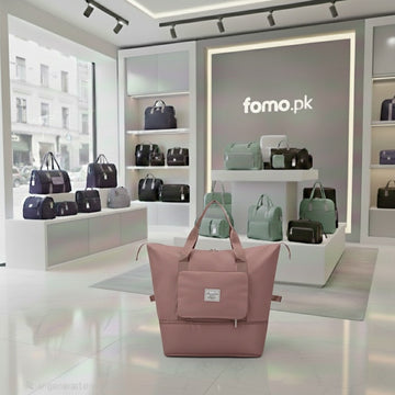 Waterproof Foldable Travel Bag - Sunset Pink